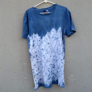 Natural Indigo Hand Dyed Shibori Tie Dye T-Shirt