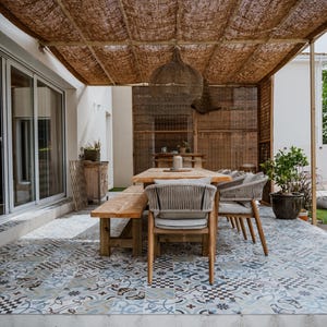 Shade sails made from 100% natural and eco-friendly coconut fibers. For installation on a structure (iron pergola or wooden frame). image 7