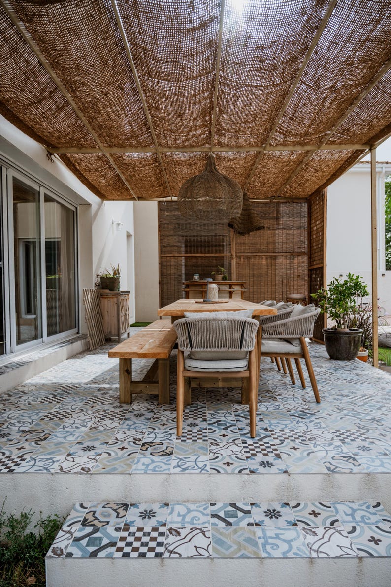 Shade sails made from 100% natural and eco-friendly coconut fibers. For installation on a structure (iron pergola or wooden frame). image 7