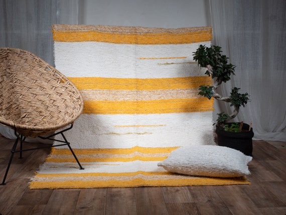 Einfache Baumwolle Teppich Recycelt Ethische Okologische Etsy