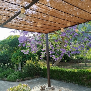 Shade sails made from 100% natural and eco-friendly coconut fibers. For installation on a structure (iron pergola or wooden frame). image 2