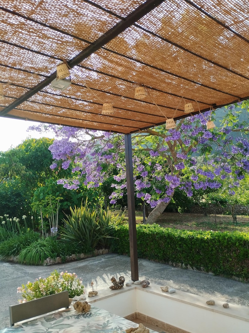 Shade sails made from 100% natural and eco-friendly coconut fibers. For installation on a structure (iron pergola or wooden frame). image 2