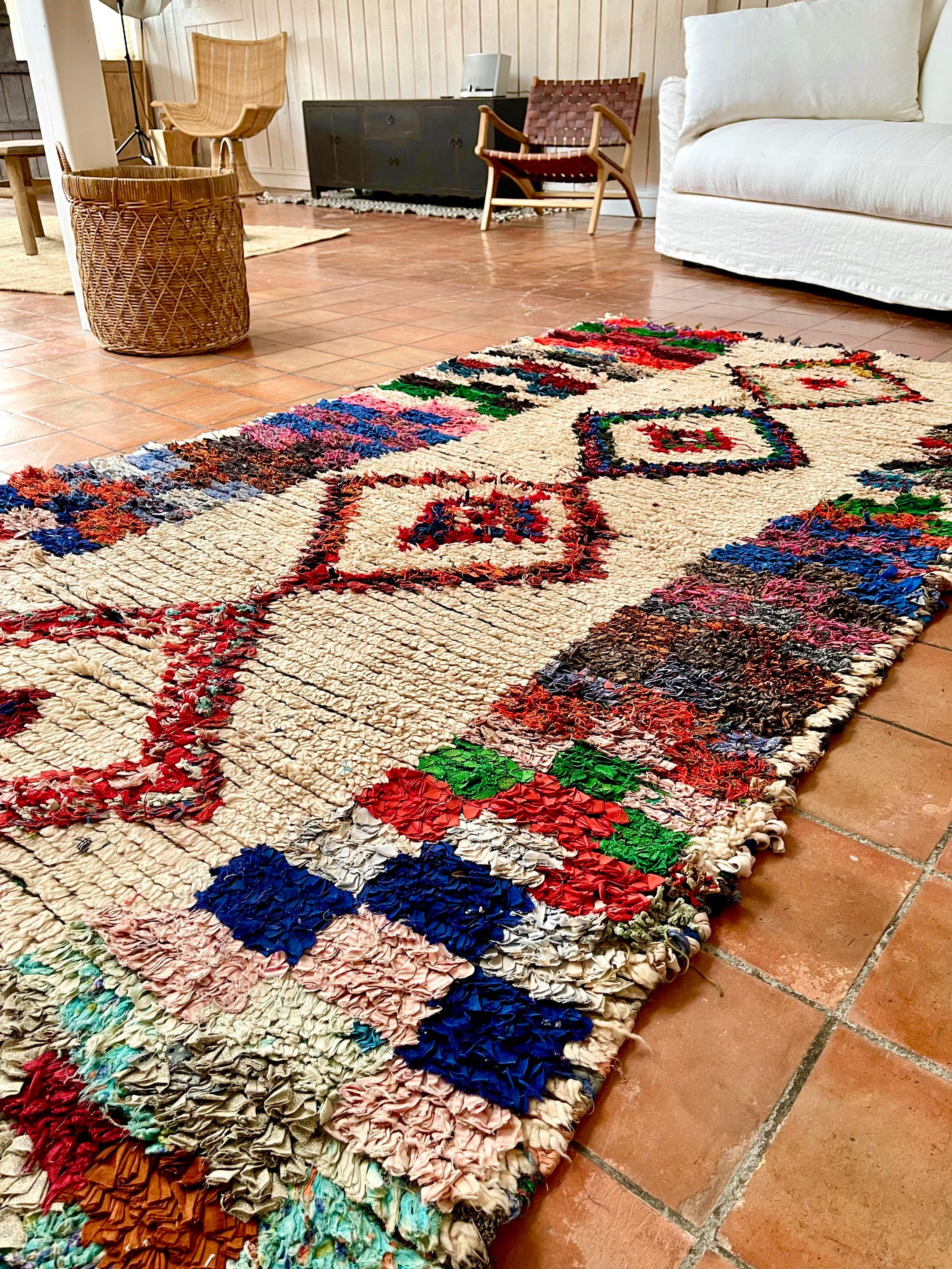 古いモロッコのアジラル ラグ マルチカラー ウール 270 cm 160 cm