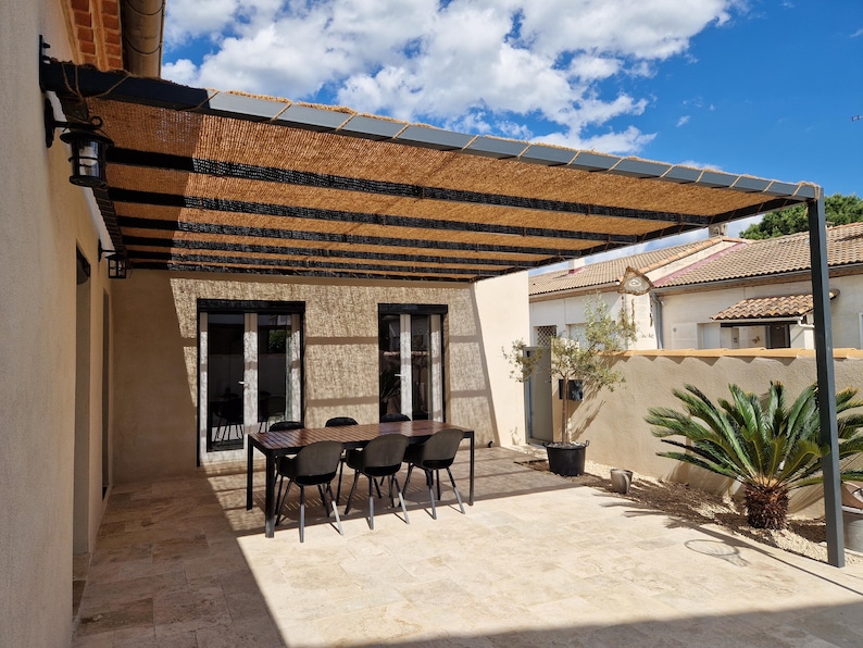 Shade sails made from 100% natural and eco-friendly coconut fibers. For installation on a structure (iron pergola or wooden frame). image 14