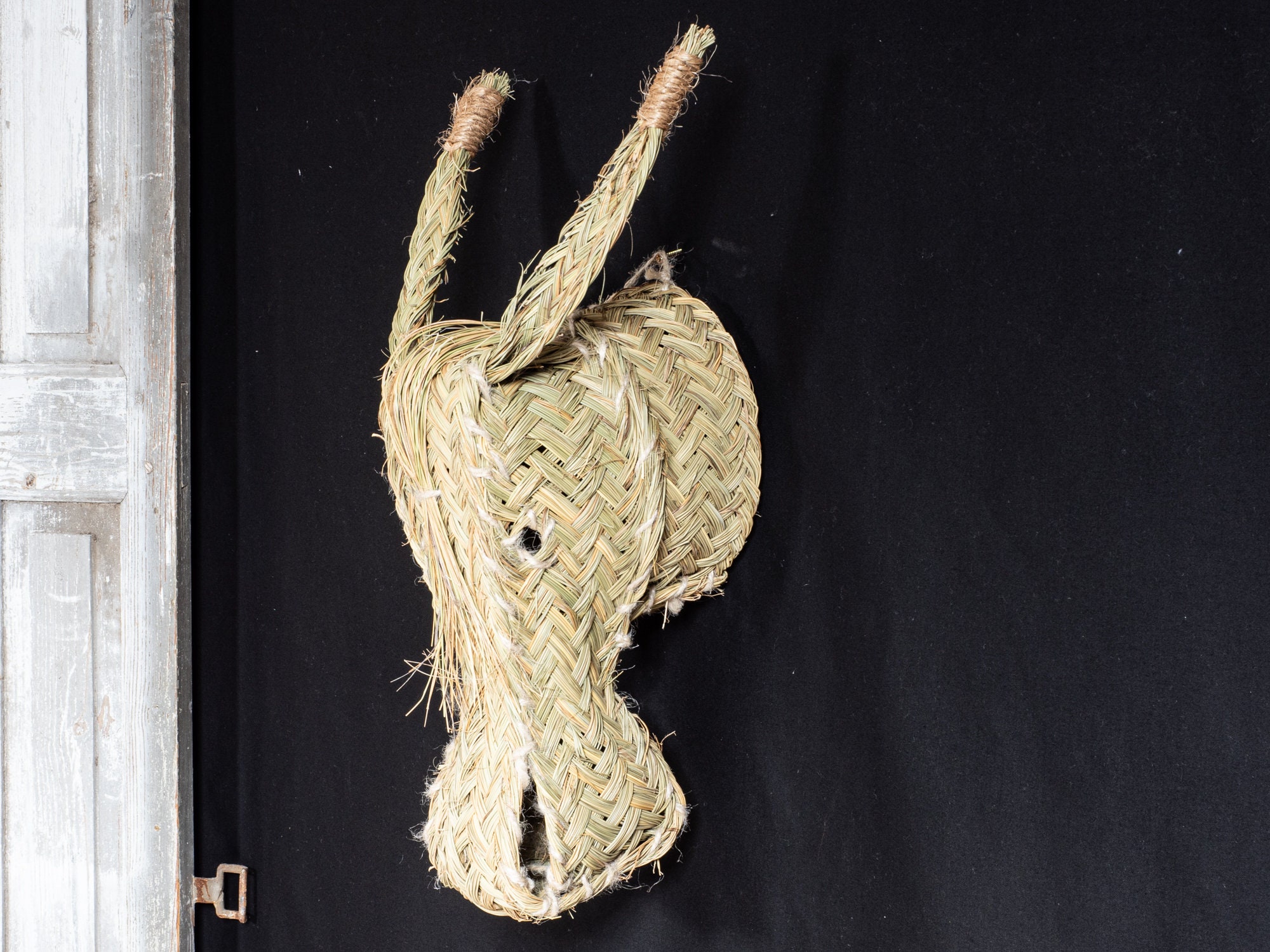 Tête d'âne Esparto Naturel Décoration Murale Tresse Main Artisanat Traditionnel Andalou Ethique Ecol