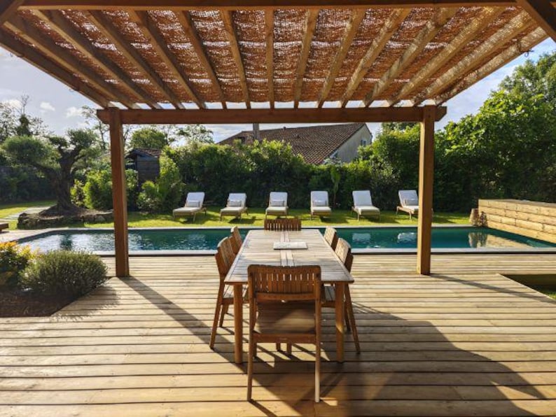 Shade sails made from 100% natural and eco-friendly coconut fibers. For installation on a structure (iron pergola or wooden frame). image 3