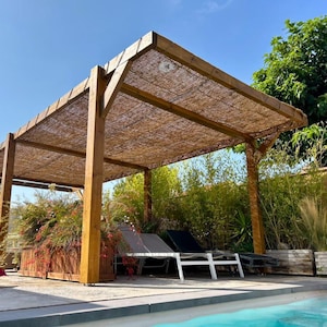 Shade sails made from 100% natural and eco-friendly coconut fibers. For installation on a structure (iron pergola or wooden frame). image 5