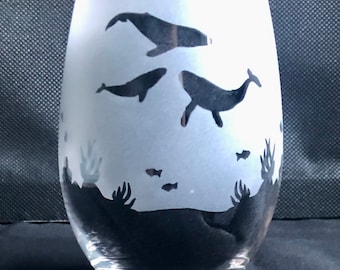 Whale Wine Glass
