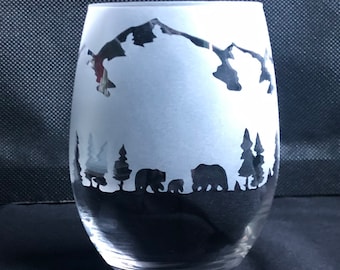 Bear Wine Glass