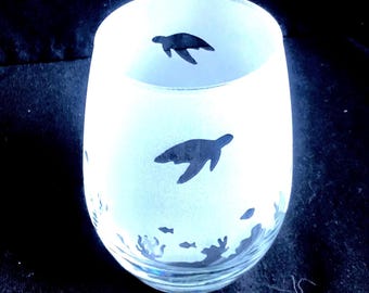 Sea Turtle Wine Glass