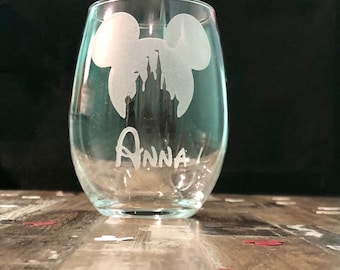 Disney Customizable Wine Glass