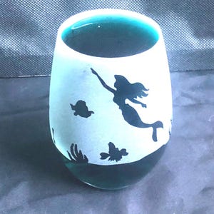 Little Mermaid Wine Glass