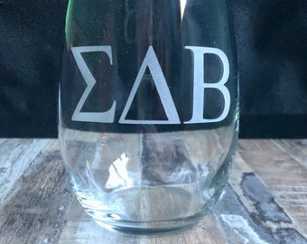 Customizable Sorority/Fraternity Wine Glass
