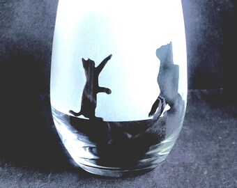 Cat Wine Glass