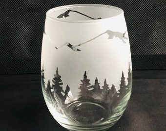 Mountain Wine Glass