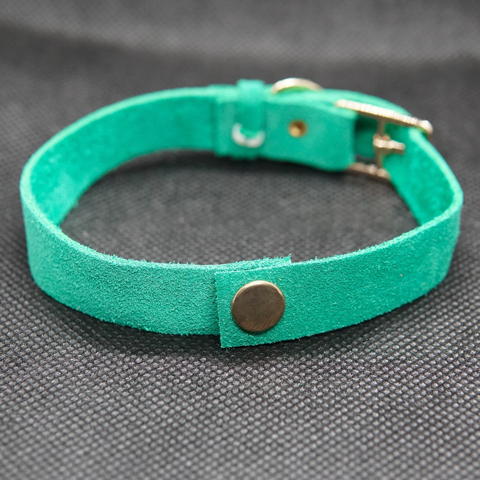 EMERALD GREEN &GOLD Cat Collar Suede Cat Collar Simple Etsy