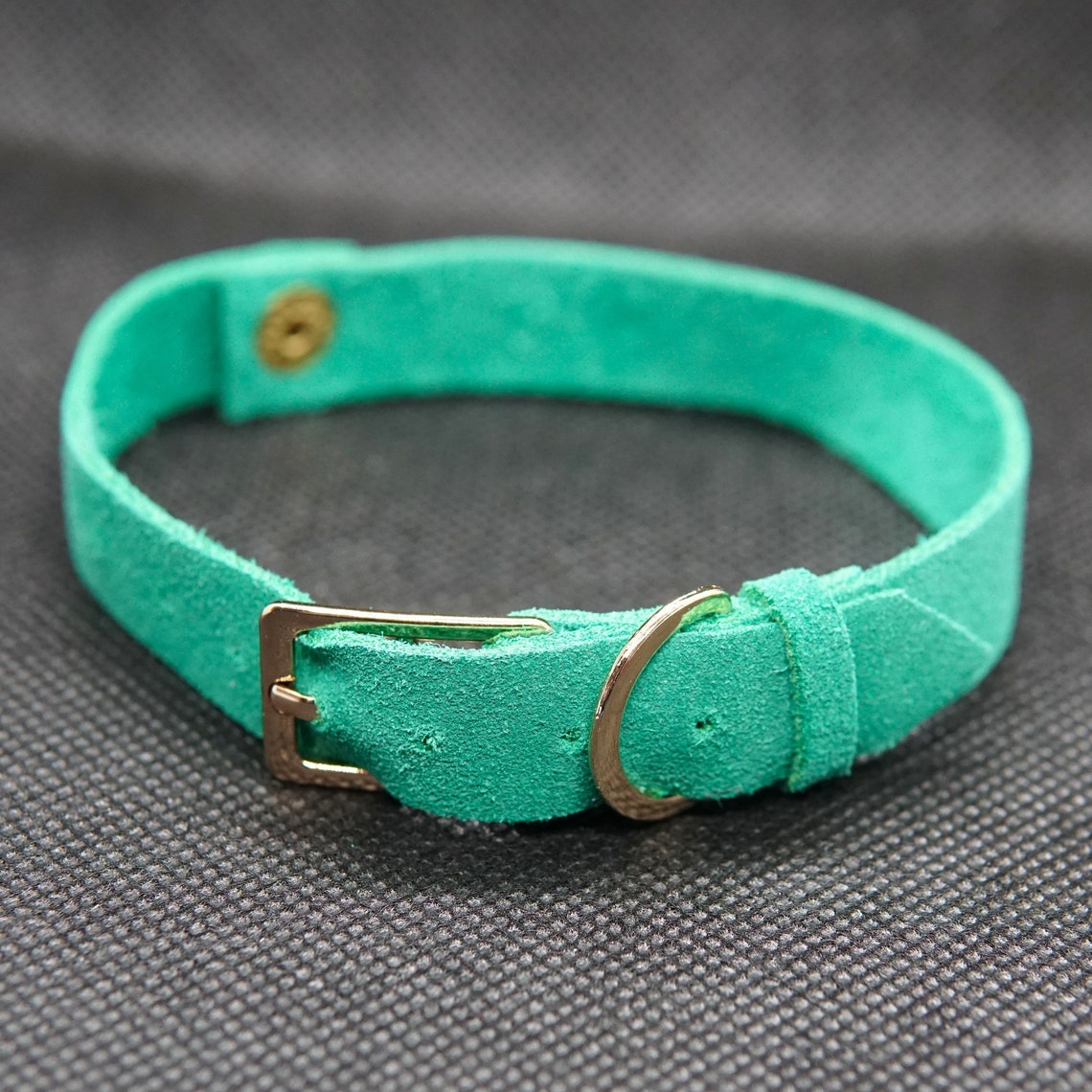EMERALD GREEN &GOLD Cat Collar Suede Cat Collar Simple Etsy