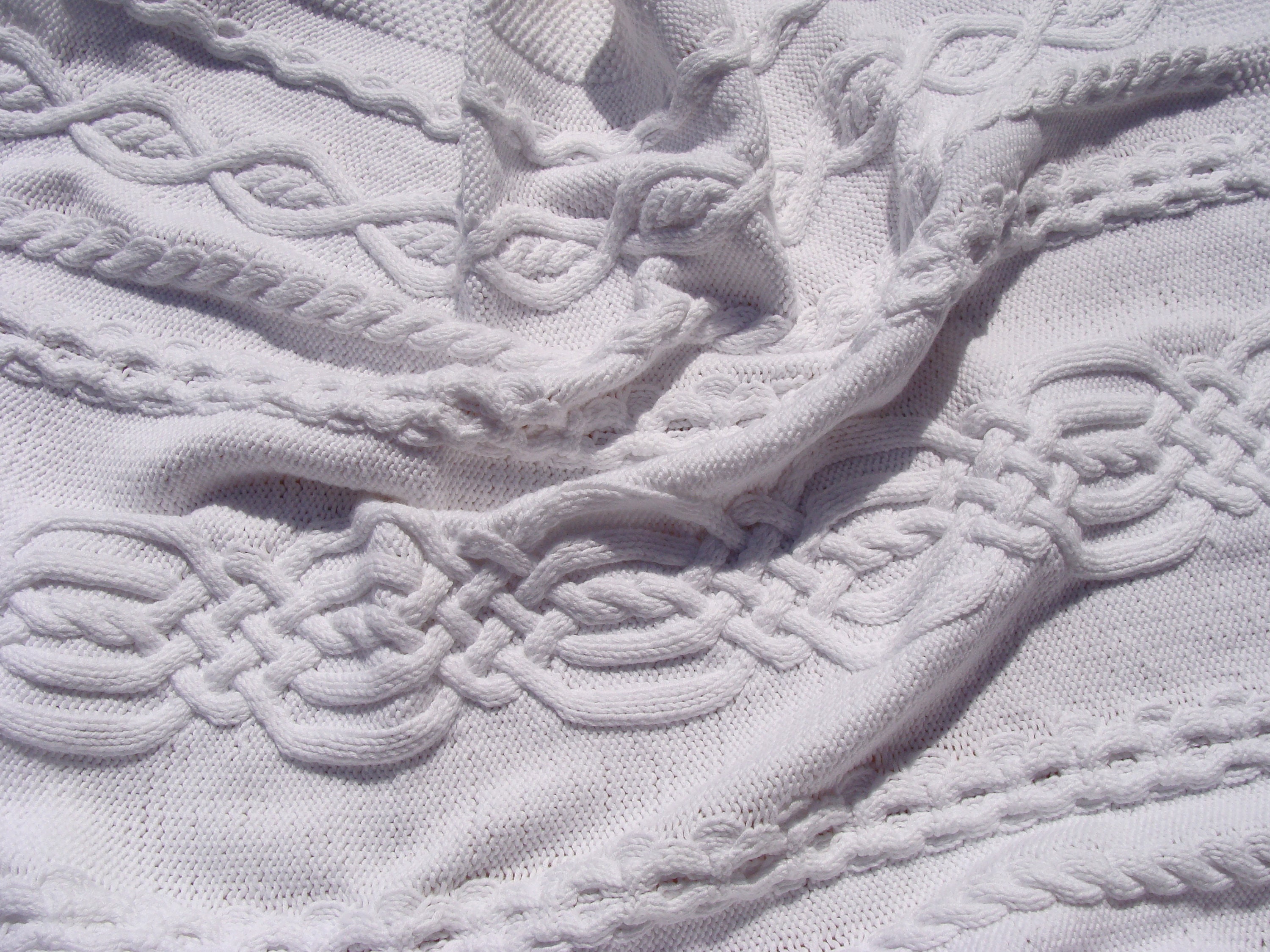 Couverture Bébé Tricotée Main Caducée