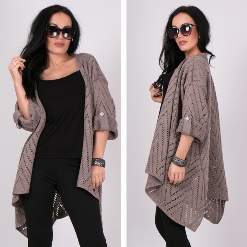 Open front cardigan Women white cardigan Long sleeve cardigan Open cardigan oversize maxi cardigan knit boho cardigan womens spring cardigan