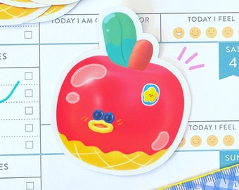 Happy Apple Vinyl Sticker