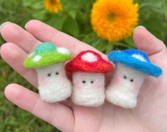 Muñecas de fieltro de aguja De seta Sprite