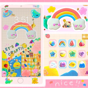 Cute Crafted World Icon Pack + Wallpaper - digital download for iOS 14