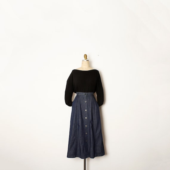 1980s denim skirt | size small