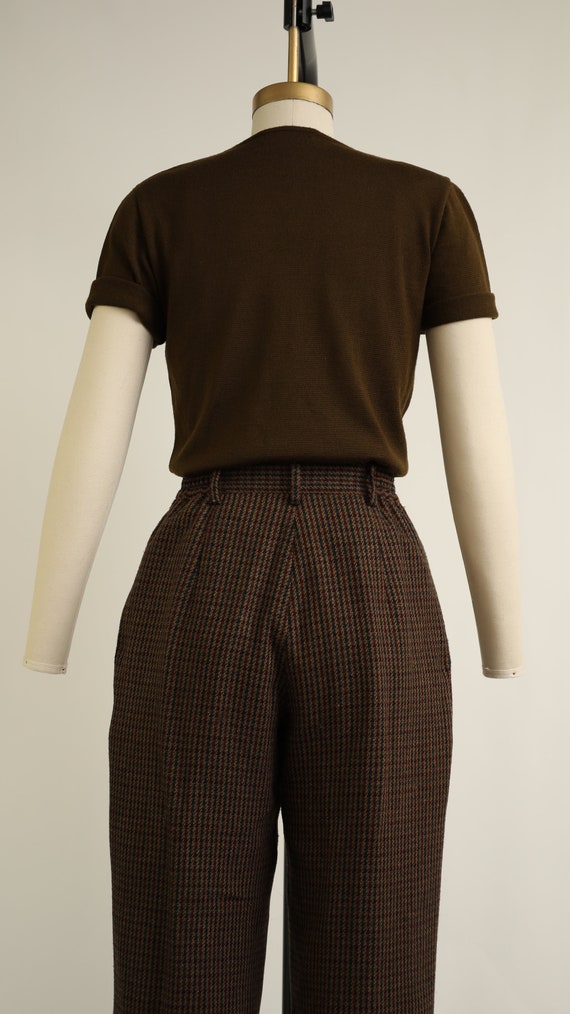 brown wool tee | size small - image 8