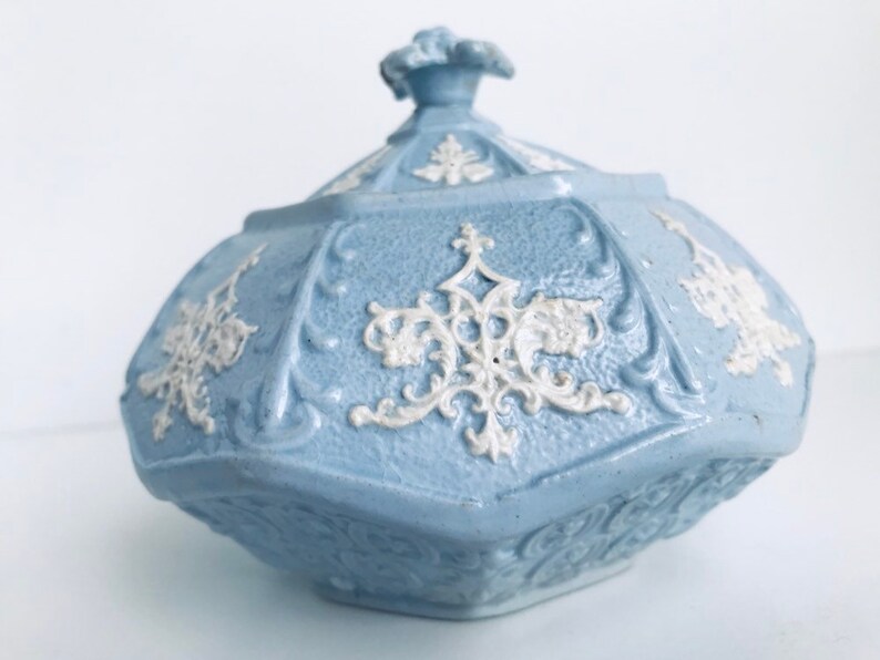 Staffordshire Blue /& White Drabware Salt Glazed Pottery Bowls \u2022 Wedgwood Blue Jasper Ware Style Stoneware Relief \u2022 Antique English 19th C