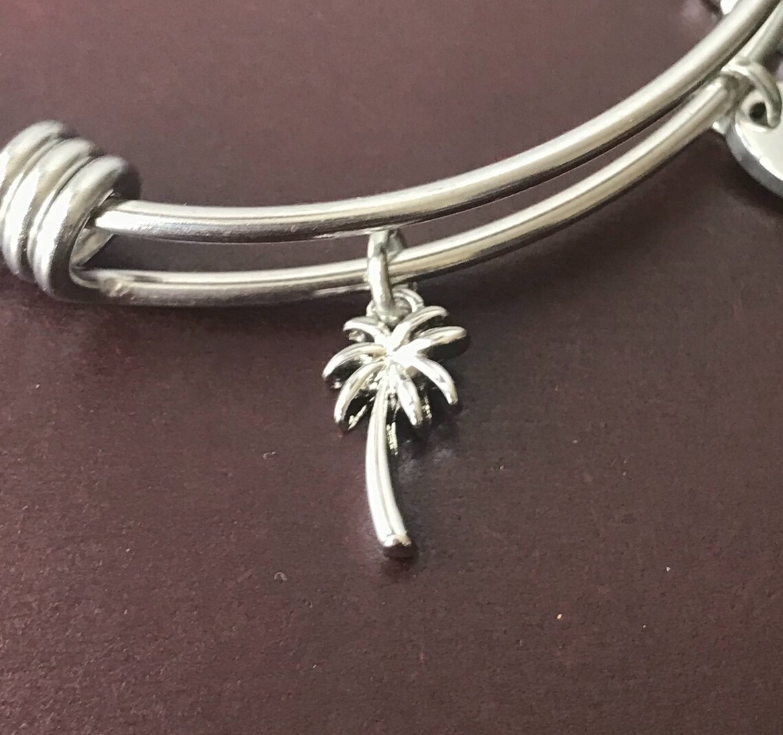 Caribbean Charm Bangle Bracelet Trinidad Island Flag Etsy