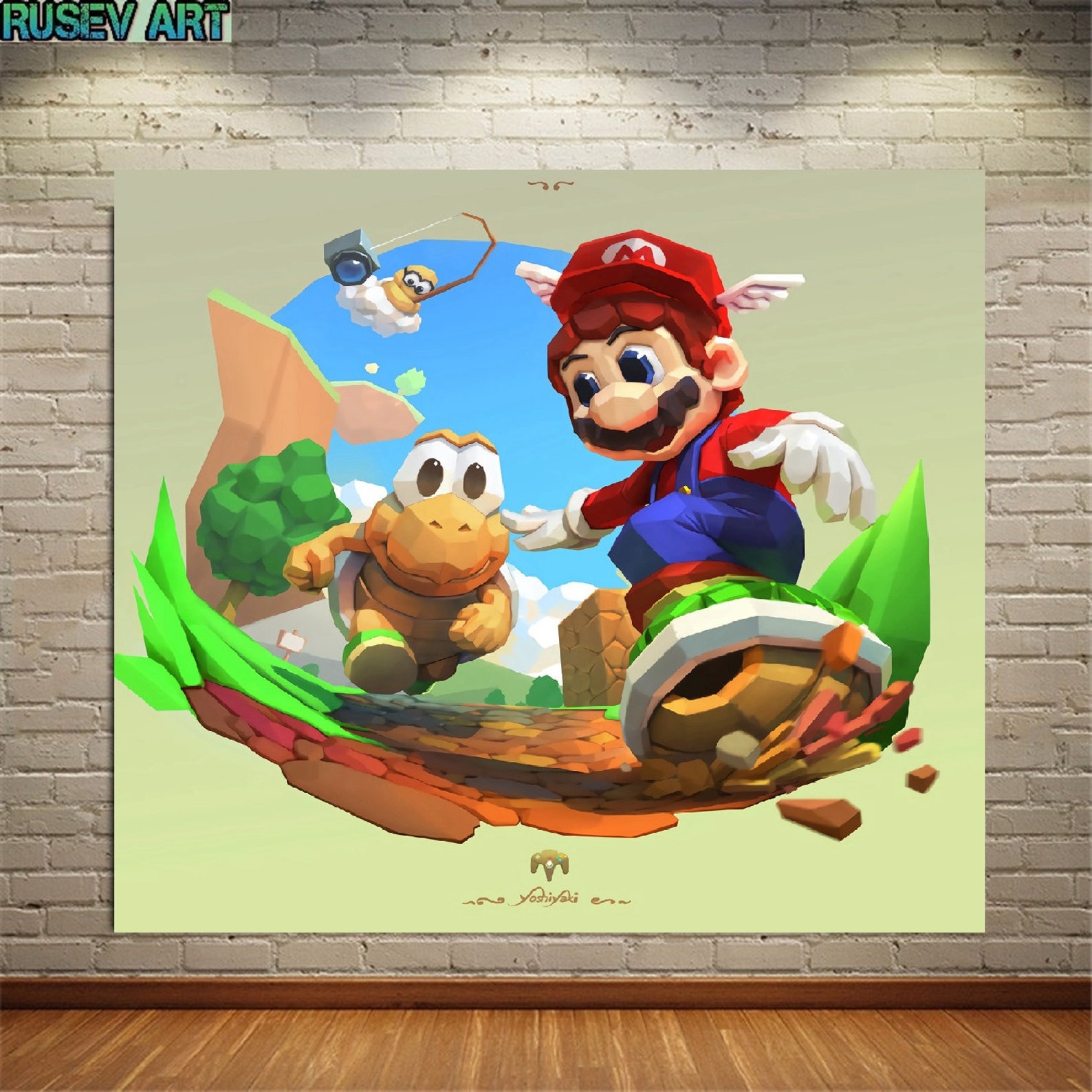 Mario HD print on canvaswall decor for kids room. Game Etsy