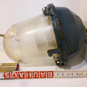 Ukraine donation: Russian factory or bunker lamp, simple, built in 1990, rewired and modern LED light installed, TOP condition image 3