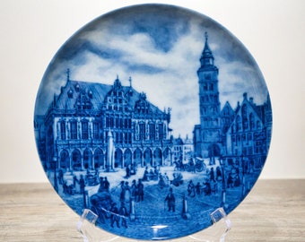 Collection plate Berlin Design - Series: Alt Bremen - Marktplatz 1859 - blue porcelain - Edition 3,000 - Made in Germany - 9D1 - TOP condition