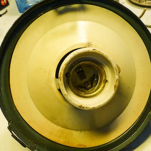 Ukraine donation: Russian factory or bunker lamp, simple, built in 1990, rewired and modern LED light installed, TOP condition image 9