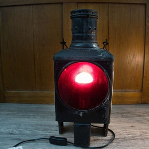 Railway lamp: Upper carriage lantern original Deutsche Bahn, converted to E27 socket with neat patina, LED bulb, unique, upcycling image 4