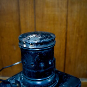 Railway lamp: Upper carriage lantern original Deutsche Bahn, converted to E27 socket with neat patina, LED bulb, unique, upcycling image 8