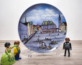 Collectible plate, city plate: Bremen hand painting, The town hall, hand painted, signed - Berlin Design - Made in Germany - Condition 1 to 2 - 8B2