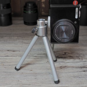 Mini 70s/80s 3 leg tripod, also ideal as a lamp holder for photo tables image 5