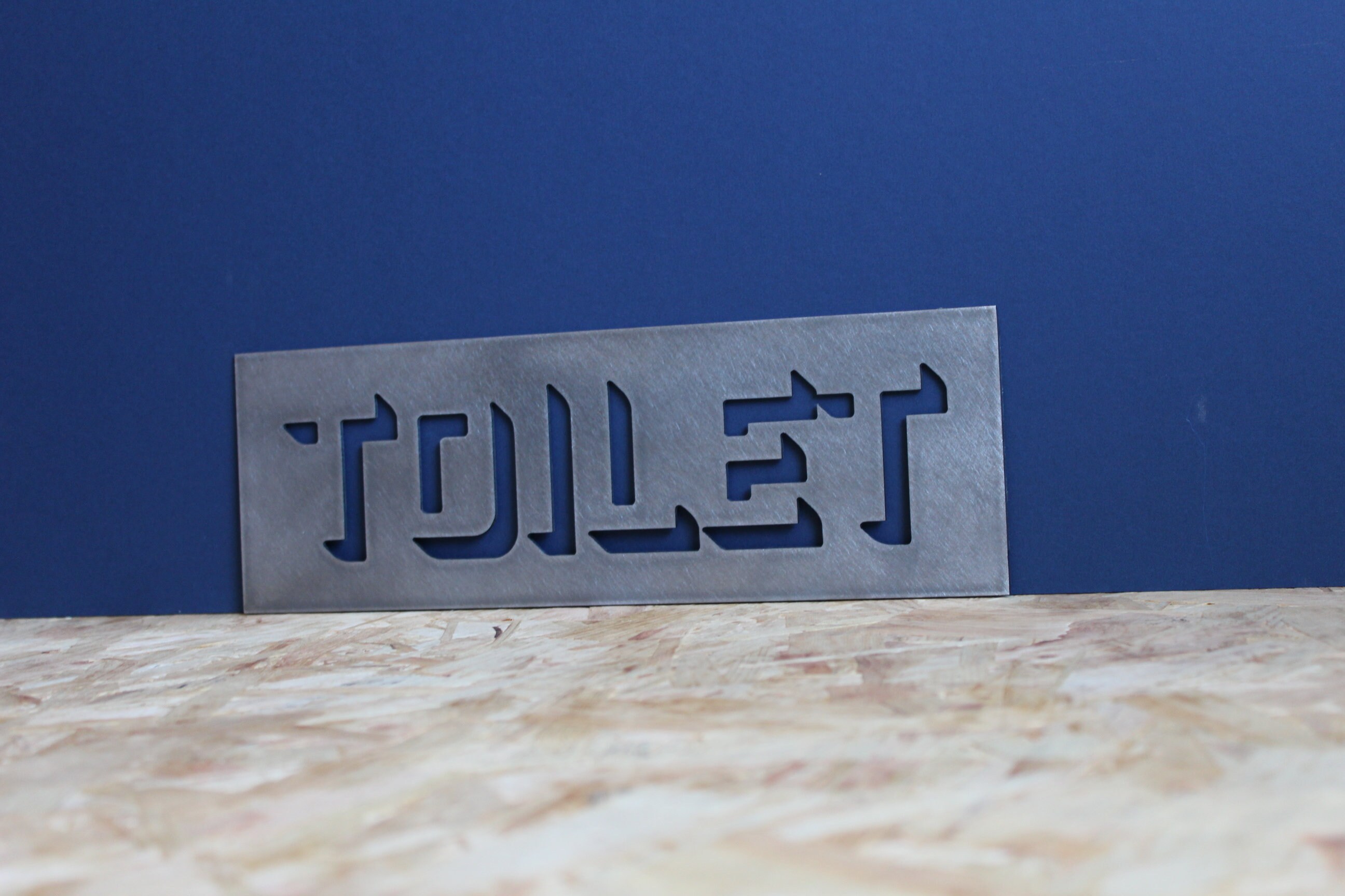 Toilet Metal Sign Toilet Word Sign Wall Art Toilet Wall Etsy