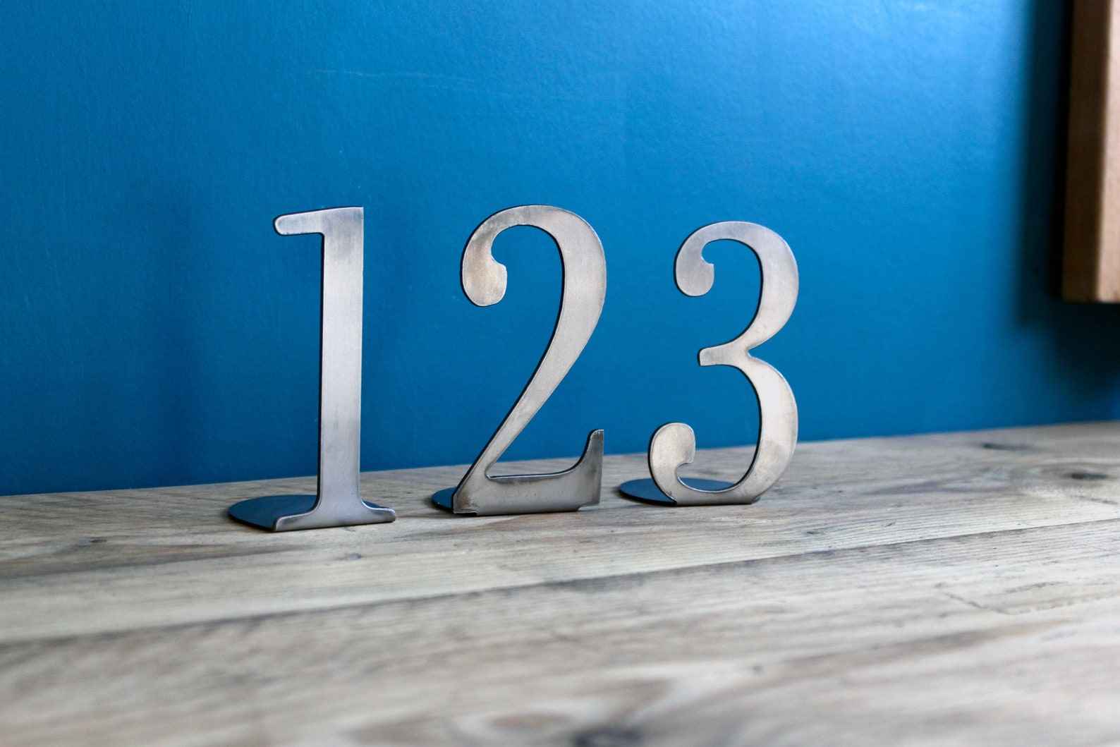 Metal Number Freestanding Table Numbers Free Standing Metal Etsy