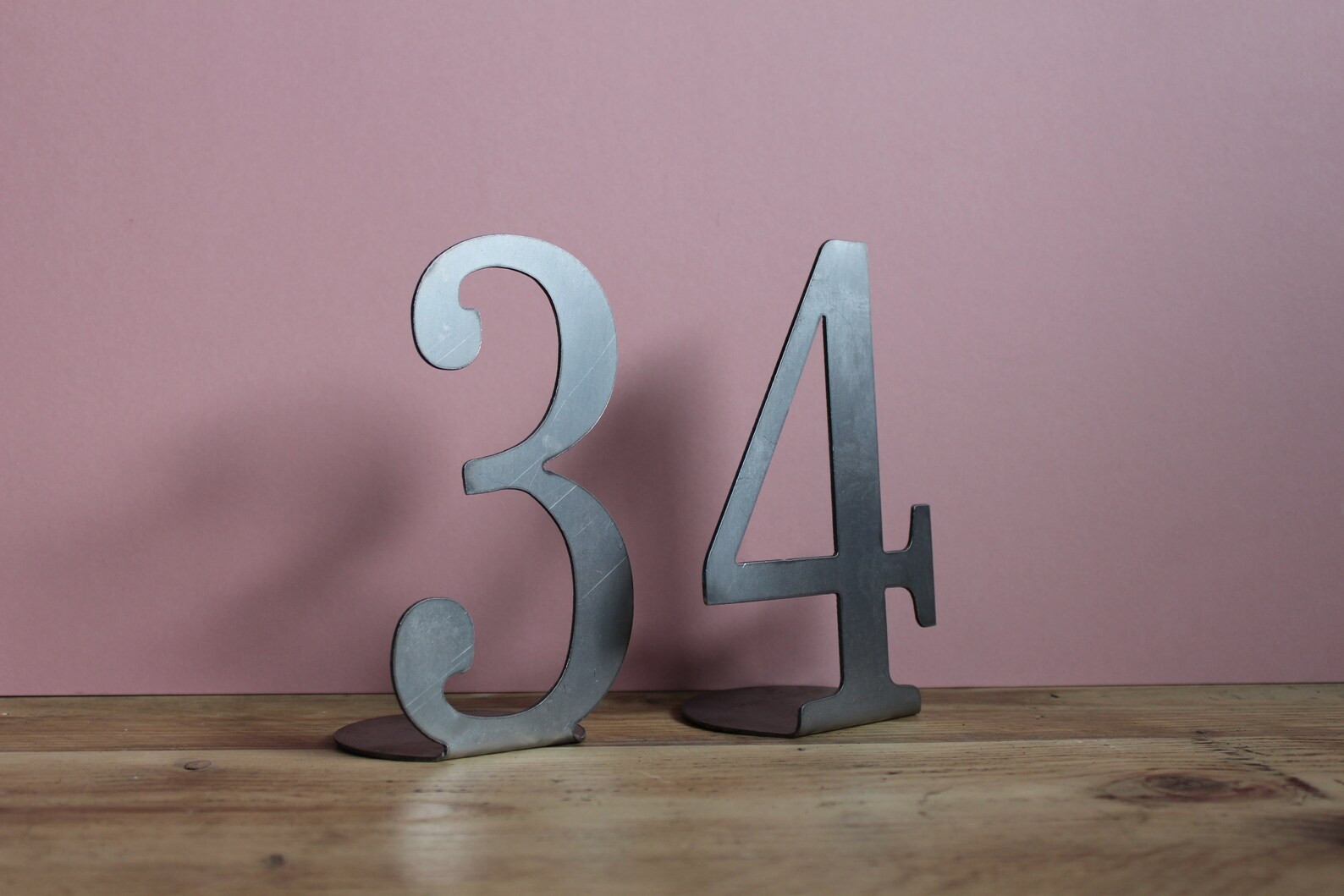 Metal Number Freestanding Table Numbers Free Standing Metal Etsy
