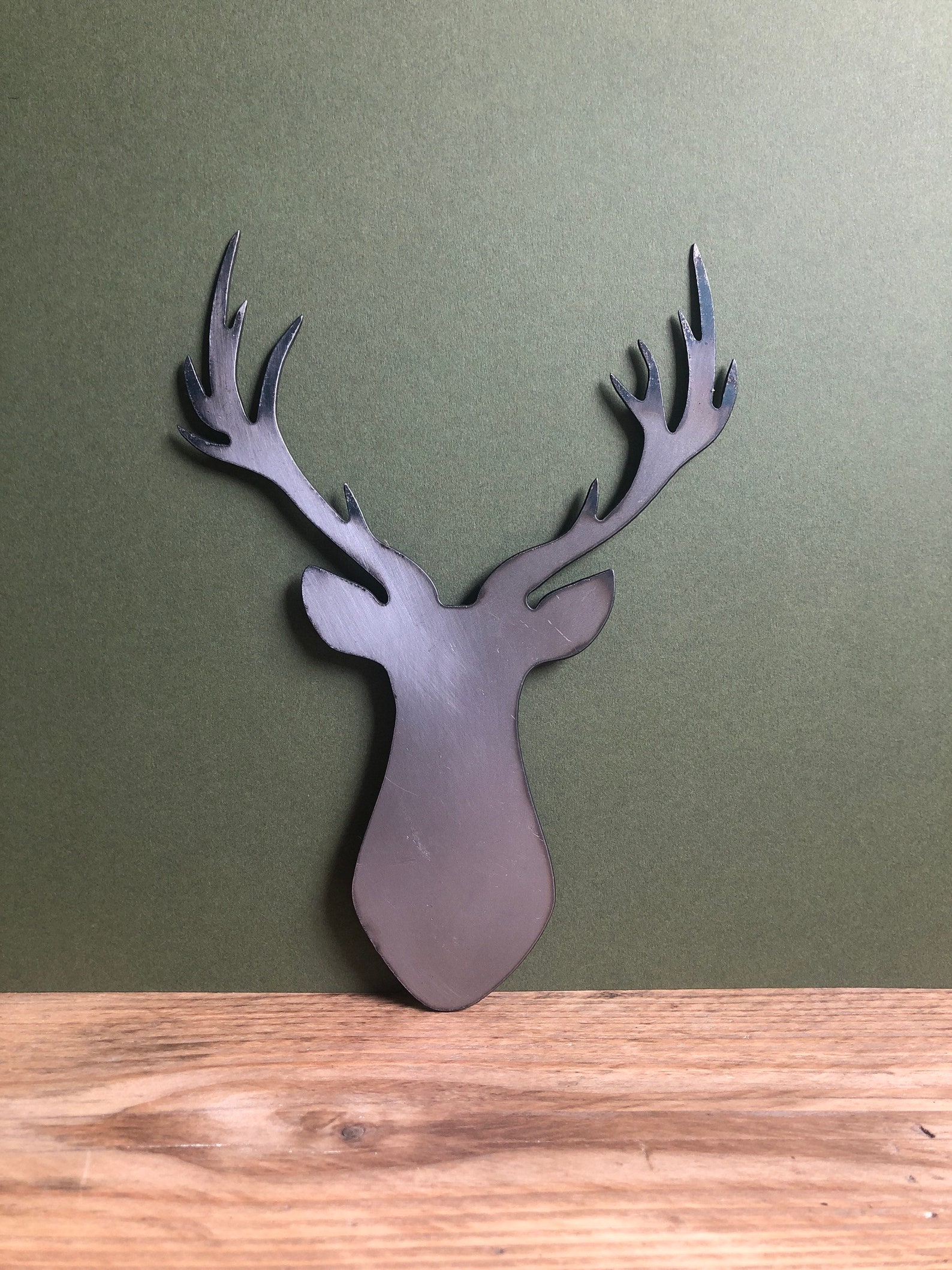 Deer Head Metal Sign Farmhouse Decor Deer Metal Plaque Etsy