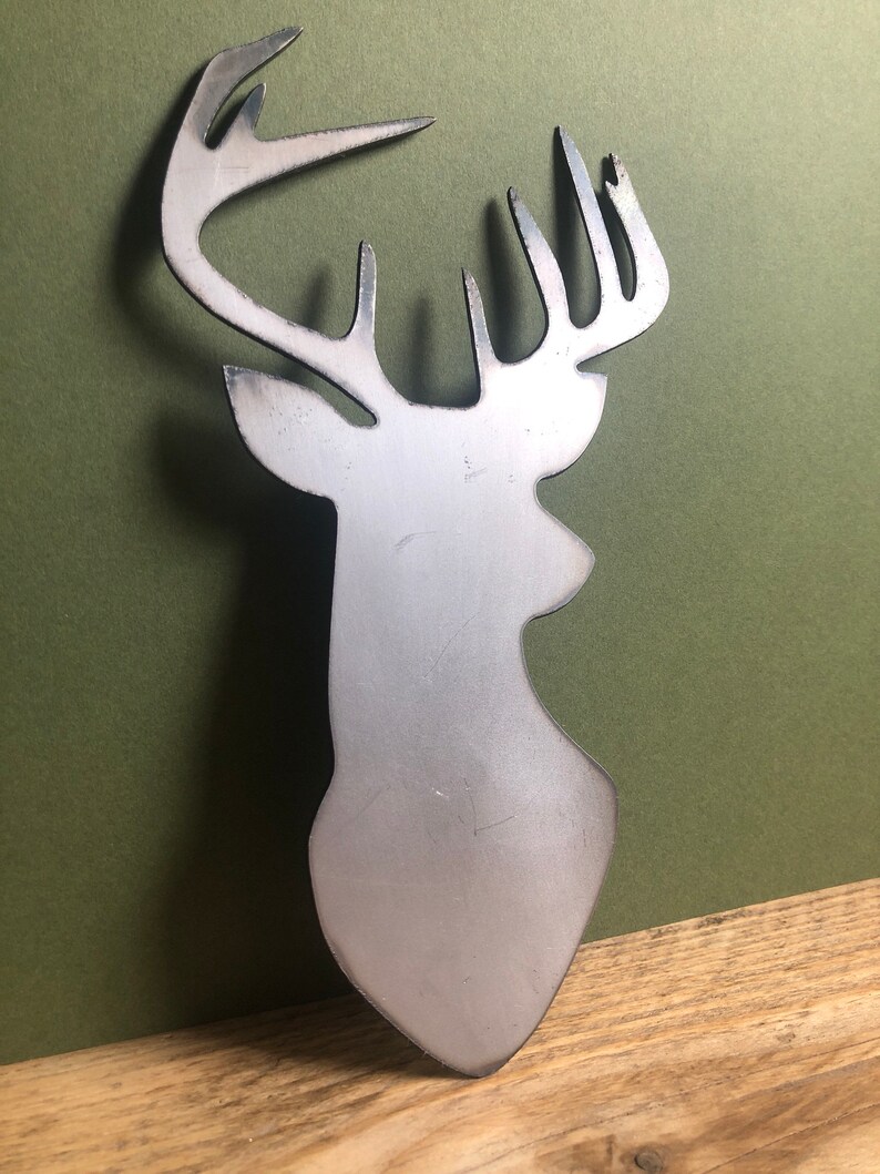 Deer Head Metal Sign Farmhouse Decor Deer Metal Plaque Etsy