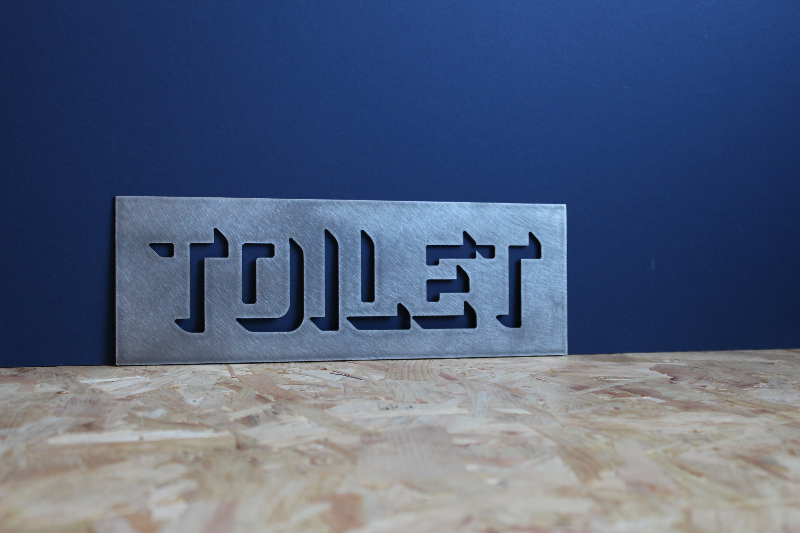 Toilet Metal Sign Toilet Word Sign Wall Art Toilet Wall Etsy
