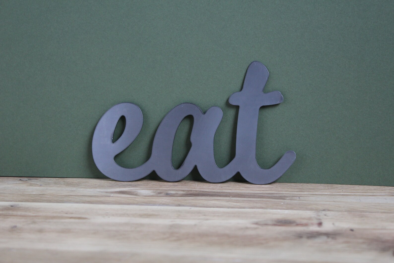 Eat Metal Sign Eat Word Sign Metal Wall Art Kitchen Wall Etsy UK