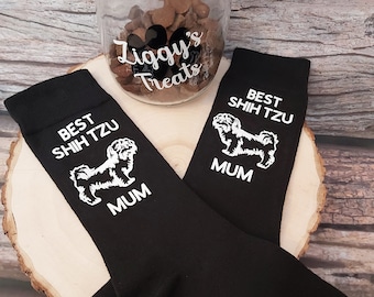 novelty best Shih tzu  mam, mum, dad socks. ideal for christmas, valentines day, mothers day gift, fathers day gift, dog,pet