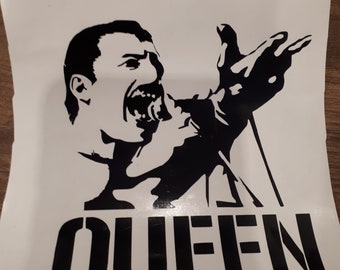 Queen Freddie Mercury decal sticker 10cm x 10cm car sizes can be altered rock. Bohemian Rhapsody