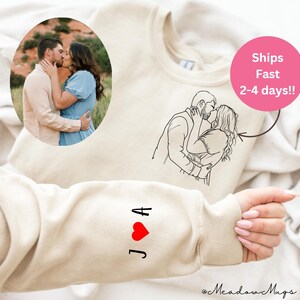 Custom Couples Portrait from Photo Sweatshirt, Custom Couple Portrait, Couples Portrait, Personalized Gift, Custom Gifts, Family Portrait