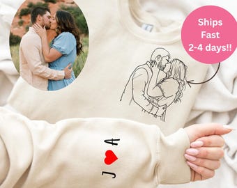 Custom Couples Portrait from Photo Sweatshirt, Custom Couple Portrait, Couples Portrait, Personalized Gift, Custom Gifts, Family Portrait
