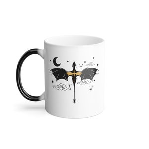 Color Changing Fly or Die Fantasy Dragon Mug, Dragon Coffee Mug, Fantasy Reader, Fantasy Book Mug, Bookish Dragon, Mug for Fantasy Reader image 6